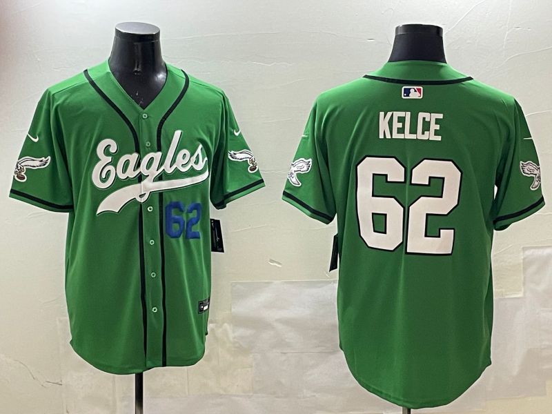 Men Philadelphia Eagles 62 Kelce Green three generations Jointly Name 2025 Nike Limited NFL Jersey style 11